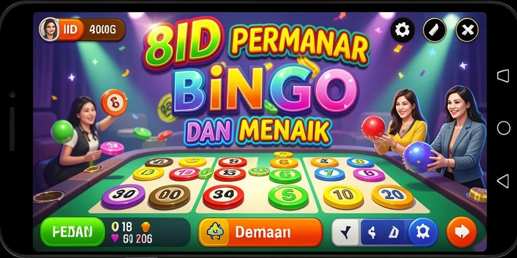 Tampilan gameplay seru dalam aplikasi Bingo 8ID.