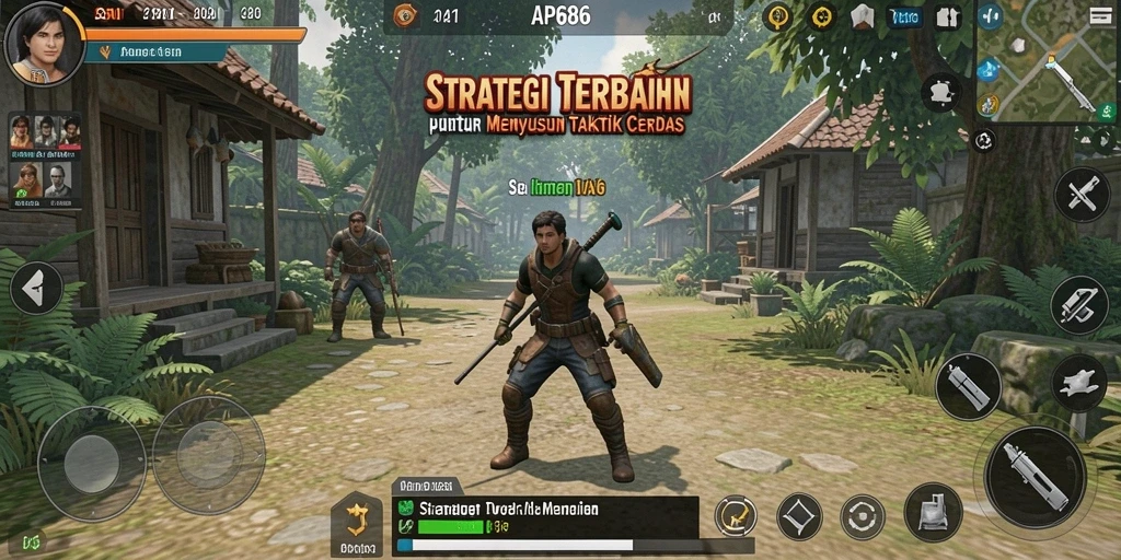 Screenshot gameplay AP686 yang menunjukkan suasana pertempuran strategis yang intens.