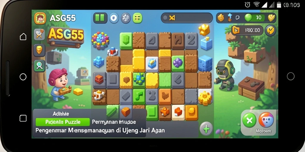Tampilan gameplay ASG55 dengan teka-teki yang menarik.