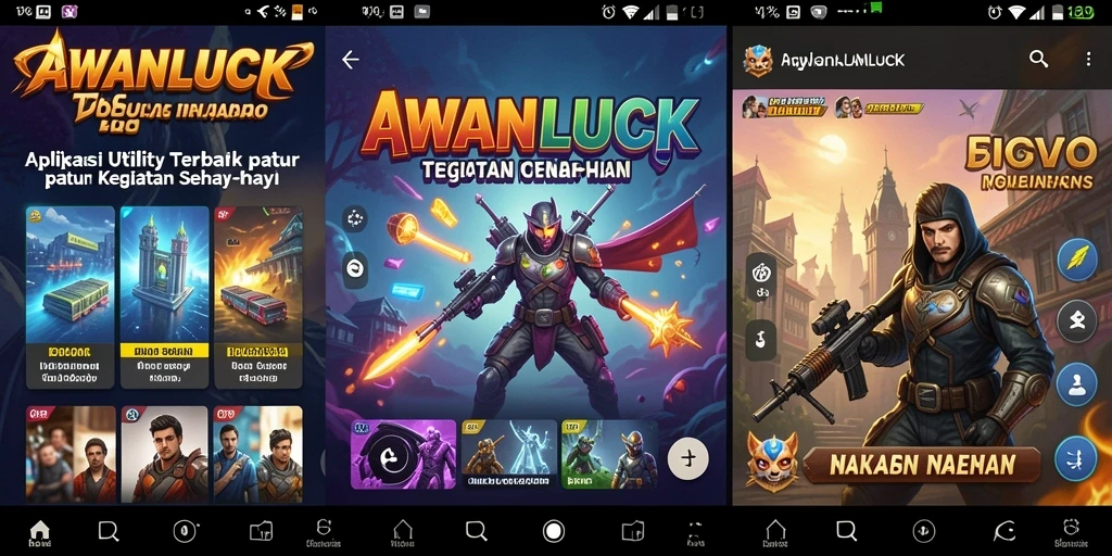 Tampilan antarmuka intuitif aplikasi AWANLUCK untuk pengelolaan tugas.