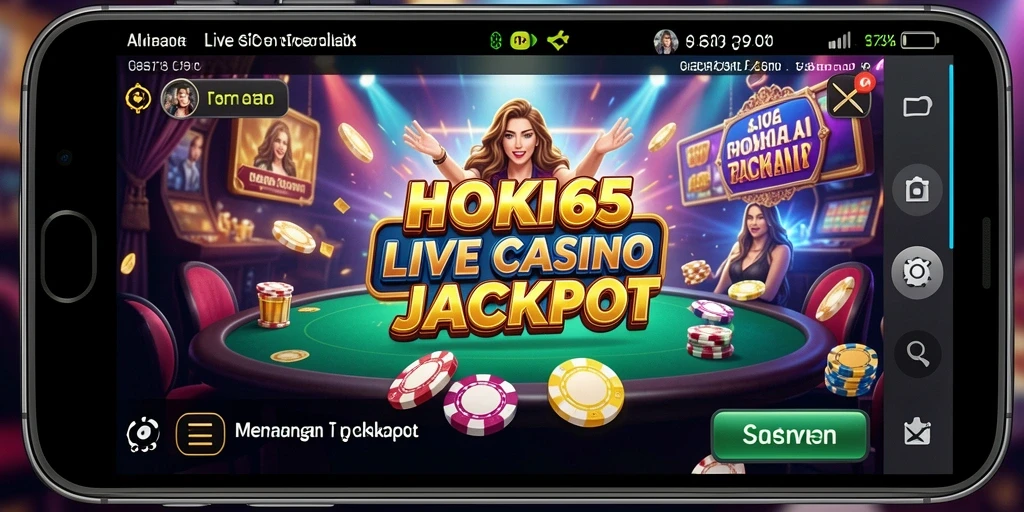 Screenshot dari HOKI65 menampilkan permainan Live Casino yang seru dan interaktif.