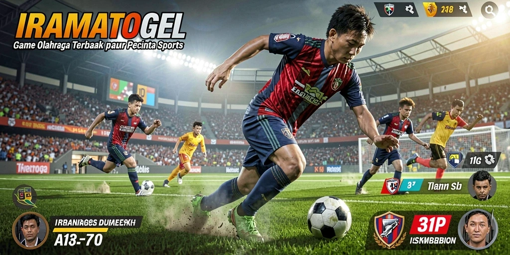 Tampilan menarik dari gameplay olahraga yang memukau.