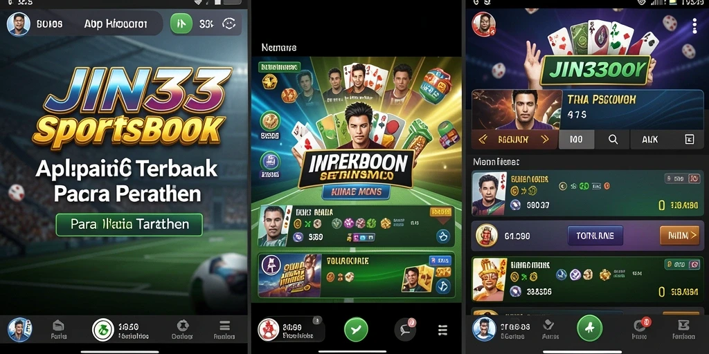 Tampilan gameplay JIN33 yang menampilkan berbagai opsi taruhan olahraga.