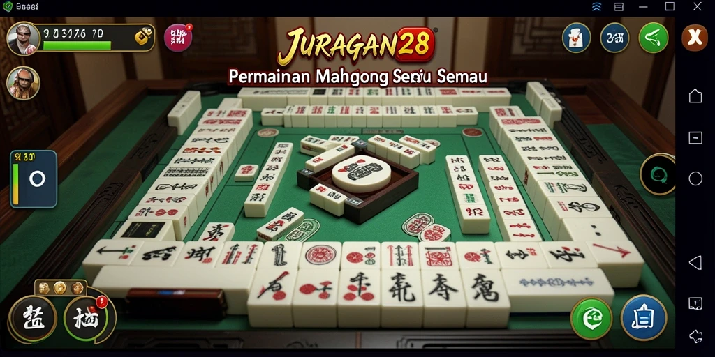 Screenshot JURAGAN28 menampilkan gameplay Mahjong yang menarik dan penuh tantangan.