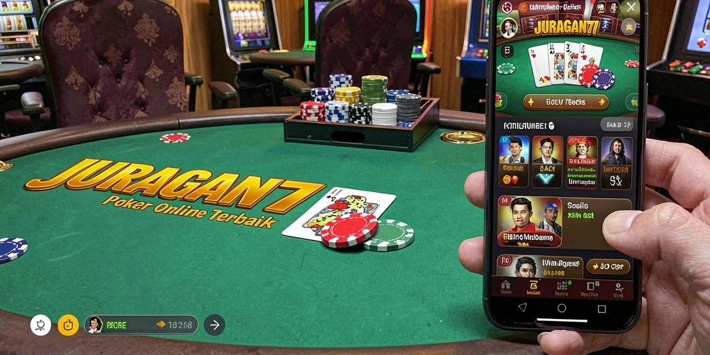 Screenshot gameplay poker di JURAGAN77 yang seru dan menegangkan.