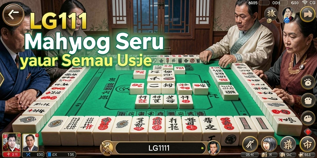 Tampilan gameplay menarik di LG111 saat menyelesaikan puzzle Mahjong.