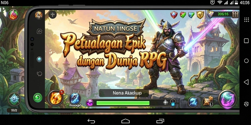 Gameplay N06 yang memukau dengan pertarungan epik.