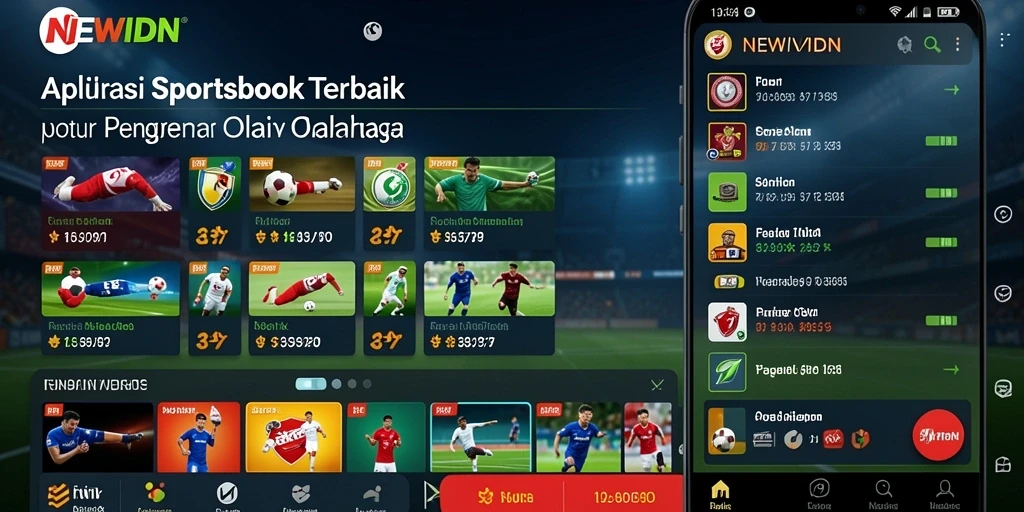 Screenshot utama NEWIDN menunjukkan pengalaman taruhan olahraga yang seru.