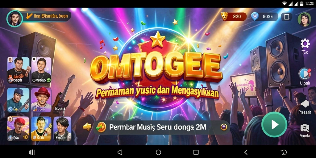 Tampilan gameplay OMTOGEL yang menggembirakan dan interaktif.