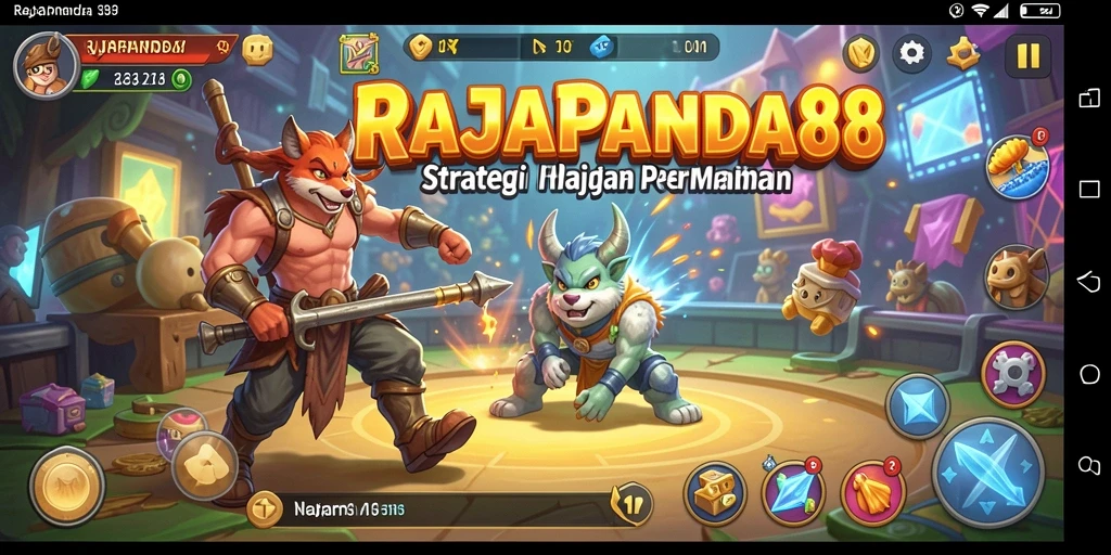 Tangkapan layar RAJAPANDA88 menampilkan aksi pertempuran strategi yang mendebarkan.