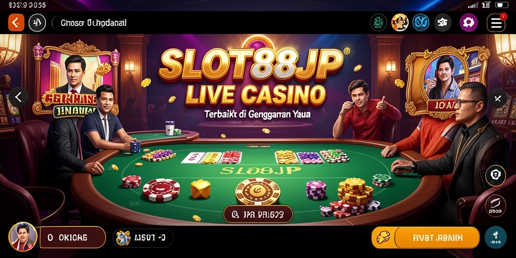 Gameplay menarik di aplikasi Live Casino SLOT88JP dengan dealer langsung.