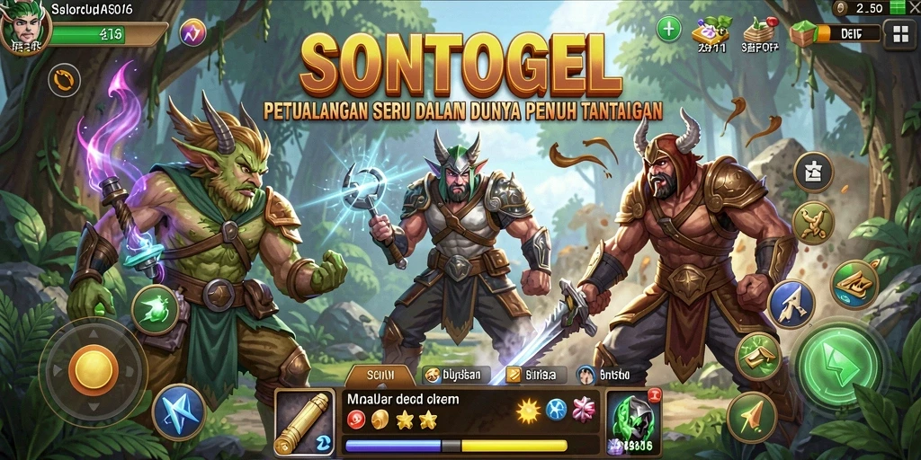 Screenshot gameplay SONTOGEL yang menampilkan aksi petualangan seru.