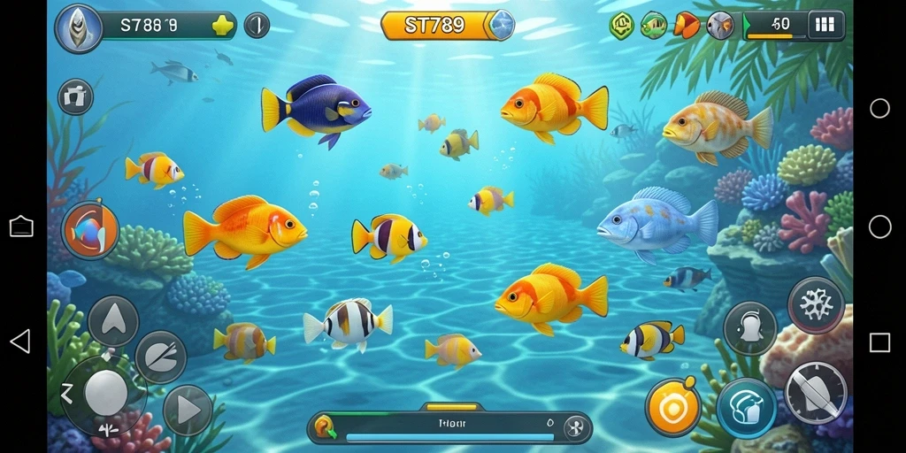 Tampilan menarik dari gameplay ST789 yang penuh aksi Tembak Ikan.