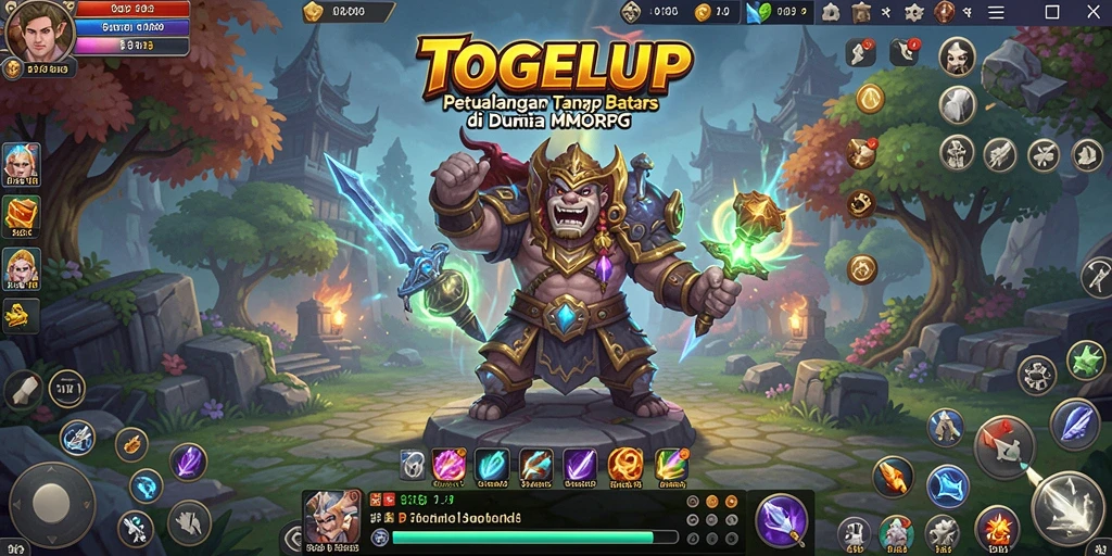 Gameplay seru di dunia TOGELUP menunjukkan pertarungan epik.