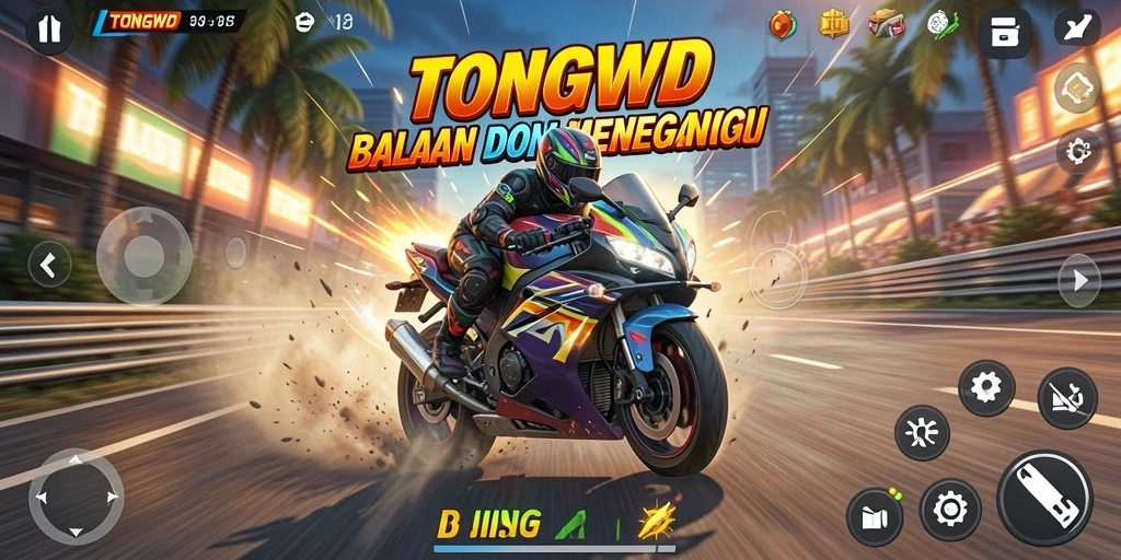 Tampilan gameplay TONGWD yang seru dan penuh aksi.