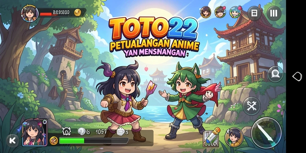 Screenshot gameplay TOTO22 dengan karakter Anime yang menawan.