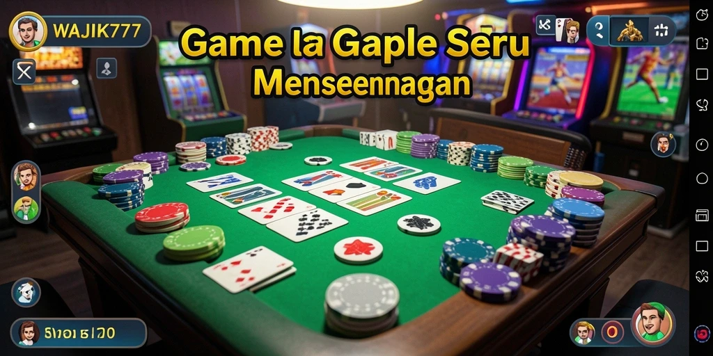 Tampilan permainan Gaple WAJIK777 yang seru dan interaktif.